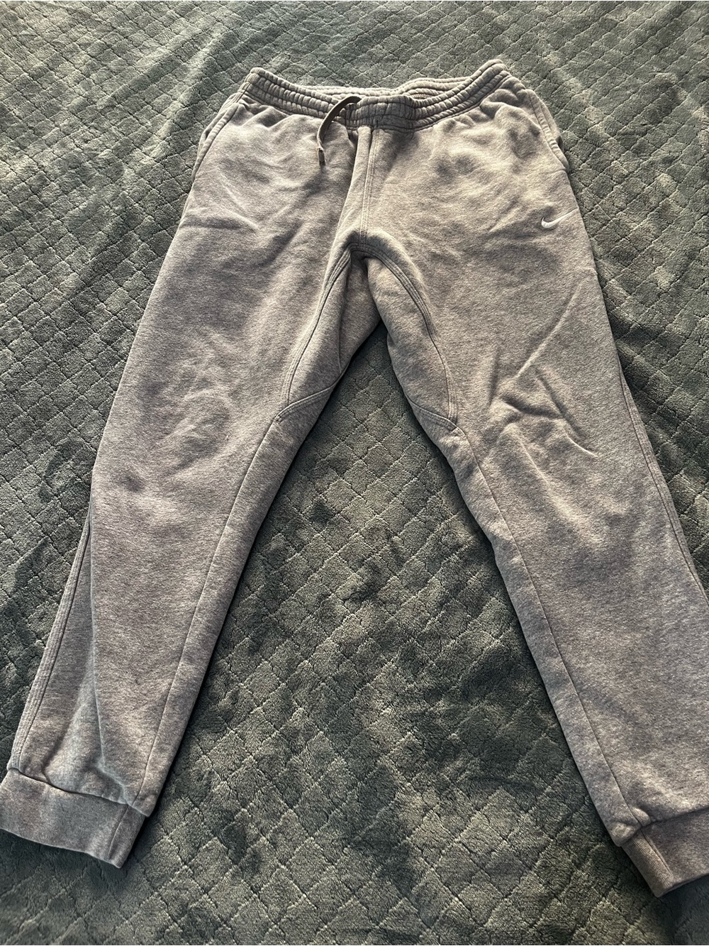 Nike Gray Men's Fleece Joggers with‎ Swoosh